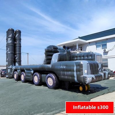 Simulasi Pelatihan Militer Lapangan Inflatable False Target Outdoor Simulasi Latihan Kamuflase Model S300 Vehicle Missile Inflatable Dual Form March + Launch 1:1 Customized Clip Mesh